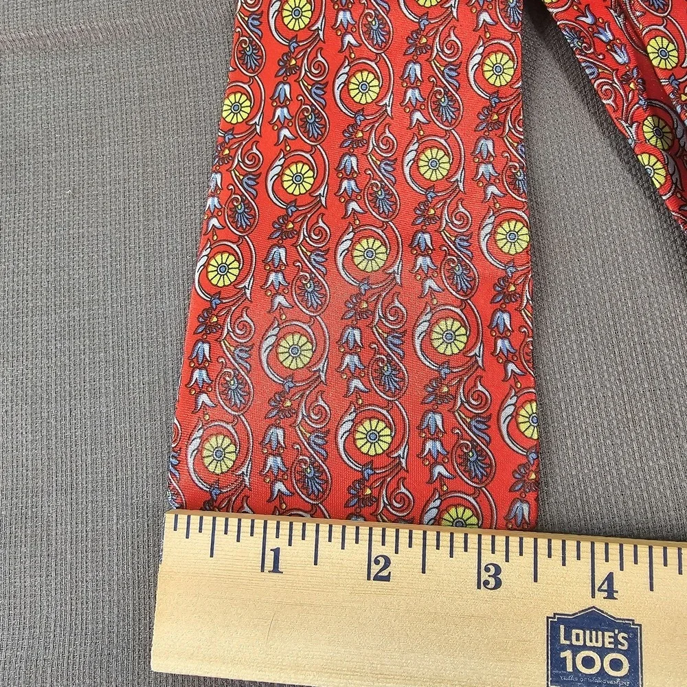 TIE‎ ONE handmade red floral neck tie
